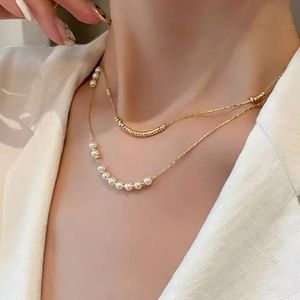 Chic & Sleek Multilayer Pearl Necklace Accessory Jewelry